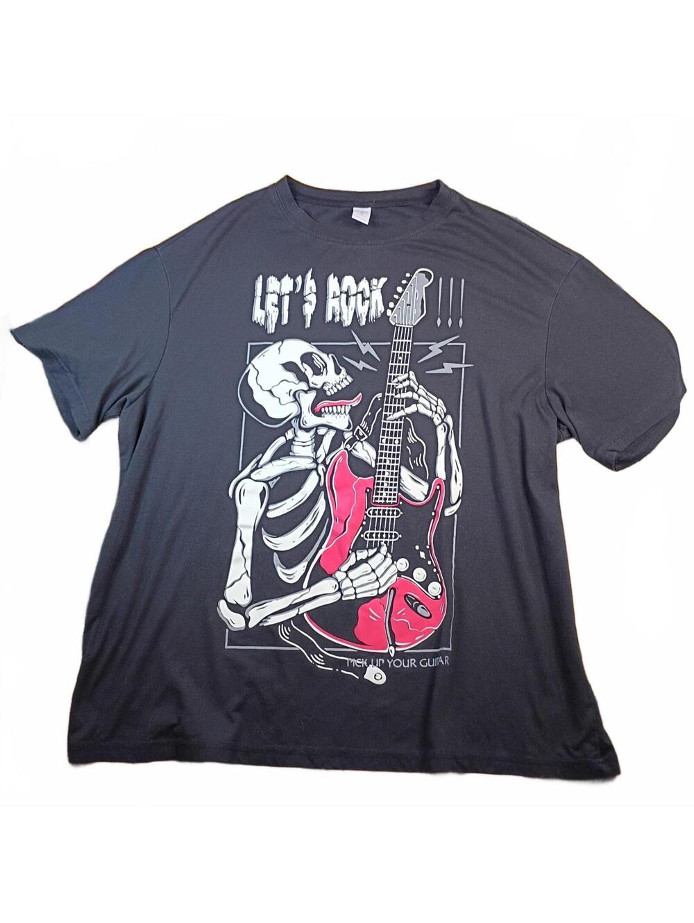 Romwe Black Skull Graphic T-Shirt Size Small